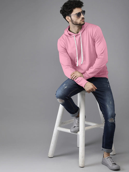 Light Pink Colour High Quality Premium Hoodie For Men