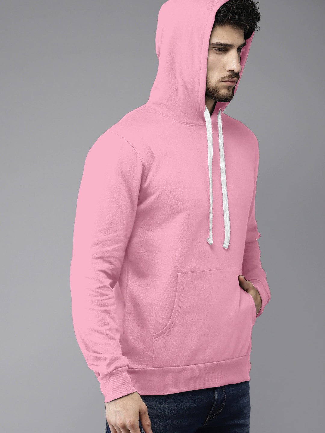 Light Pink Colour High Quality Premium Hoodie For Men