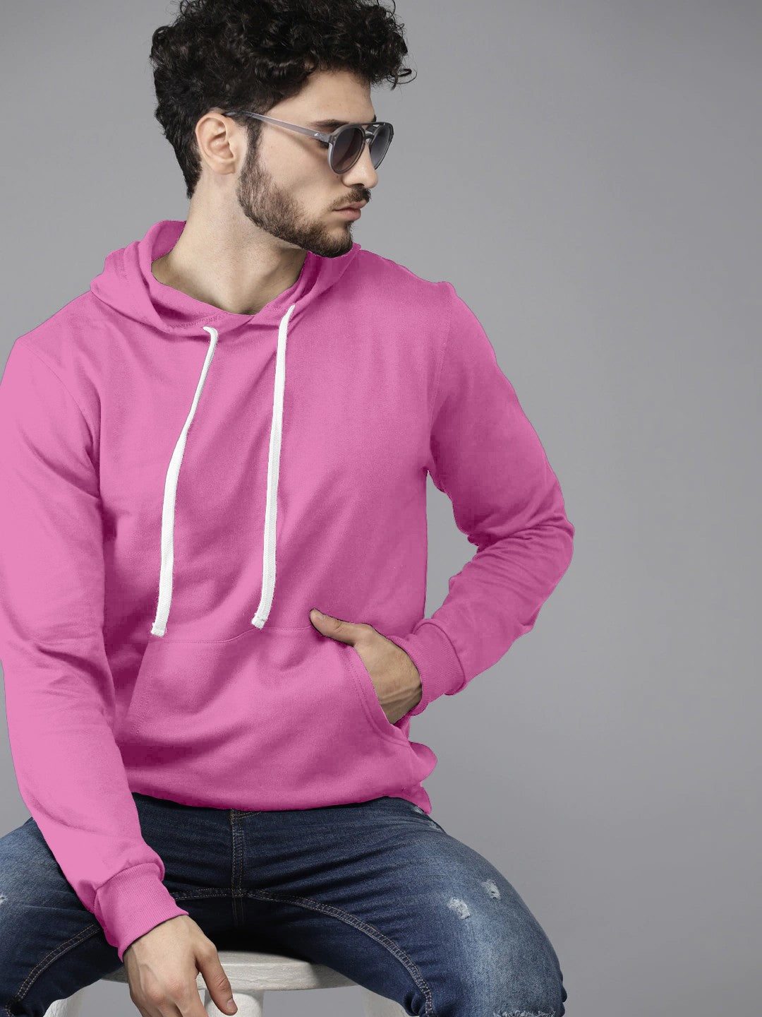 Pink Colour High Quality Premium Hoodie For Men