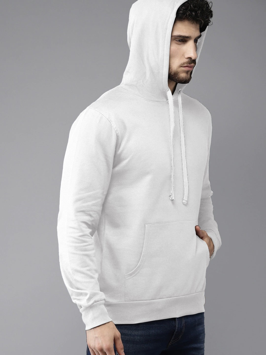 White Colour High Quality Premium Hoodie For Men