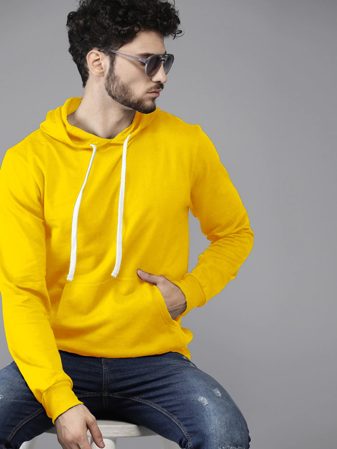 Yellow Colour High Quality Premium Hoodie For Men