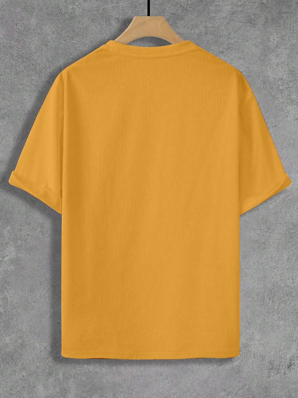 Mustard Over Sized Fit T-shirt plain T-Shirt