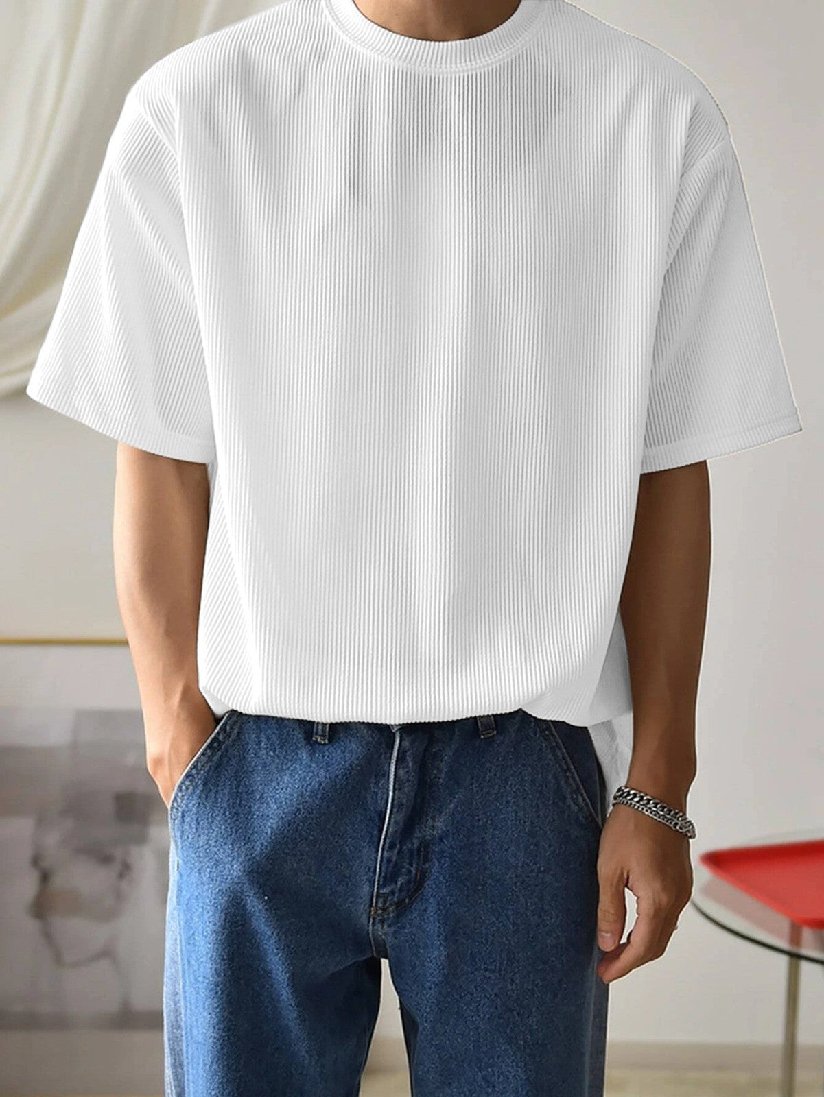 exclusive  White  Plain T-Shirt