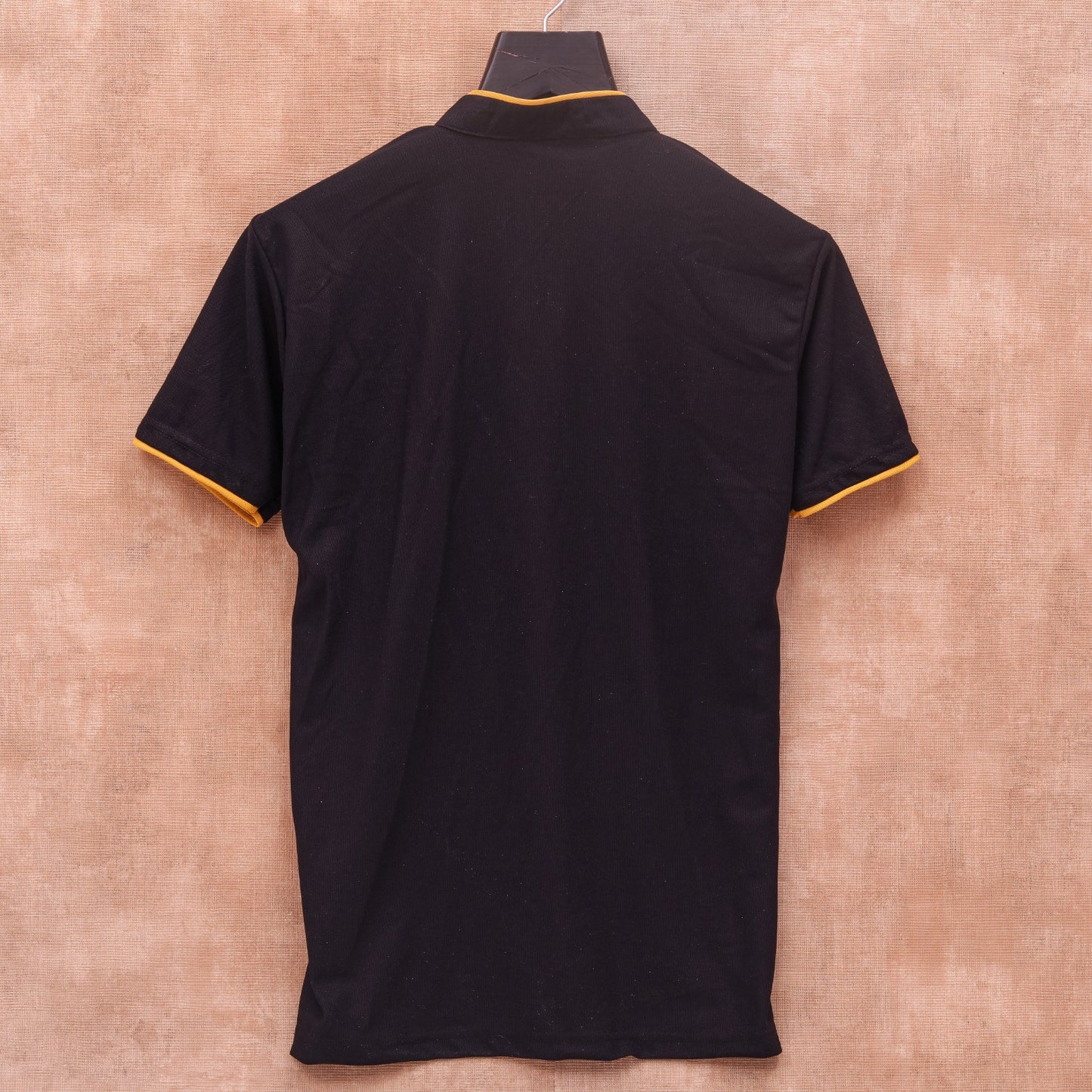Men's Solid Mandarin Collar Slim Fit Half Sleeve  T-Shirt